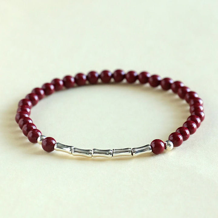 Buddha Stones Cinnabar 925 Sterling Zilveren Kalmerende Concentratie Armband - Cinnaberkraal van 4 mm (Polsomtrek: 14-15 cm) - image 2