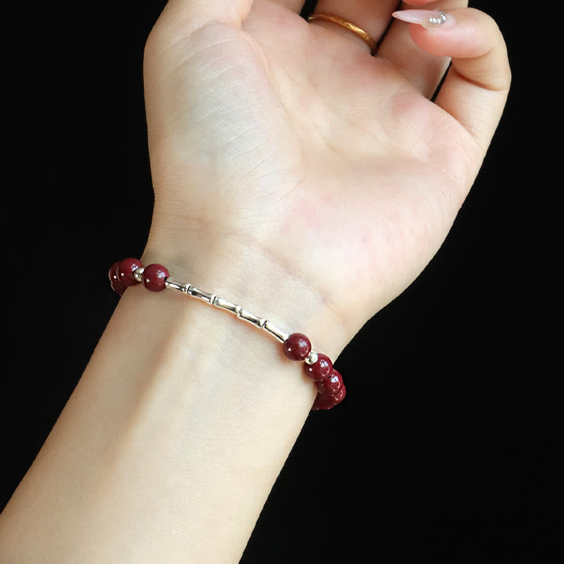 Buddha Stones Cinnabar 925 Sterling Zilveren Kalmerende Concentratie Armband - image 6