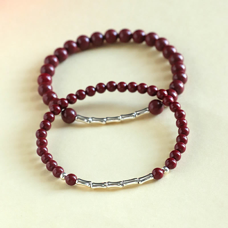 Buddha Stones Cinnabar 925 Sterling Zilveren Kalmerende Concentratie Armband - image 10
