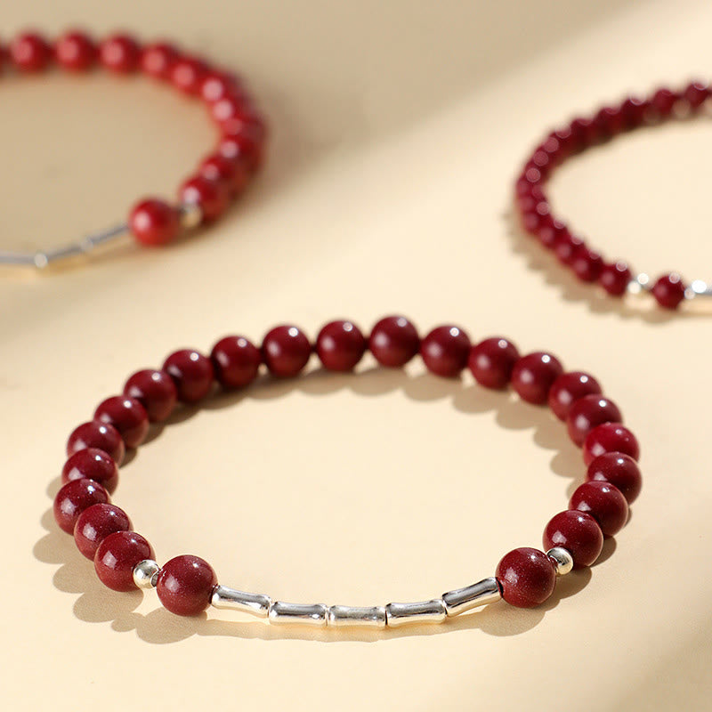Buddha Stones Cinnabar 925 Sterling Zilveren Kalmerende Concentratie Armband - image 13