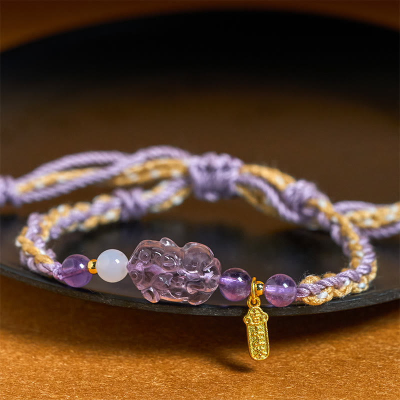 Buddha Stones Amethist PiXiu Balance Armband - image 3