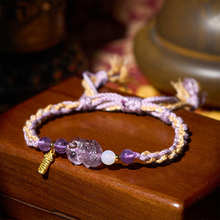 Buddha Stones Amethist PiXiu Balance Armband - image 1