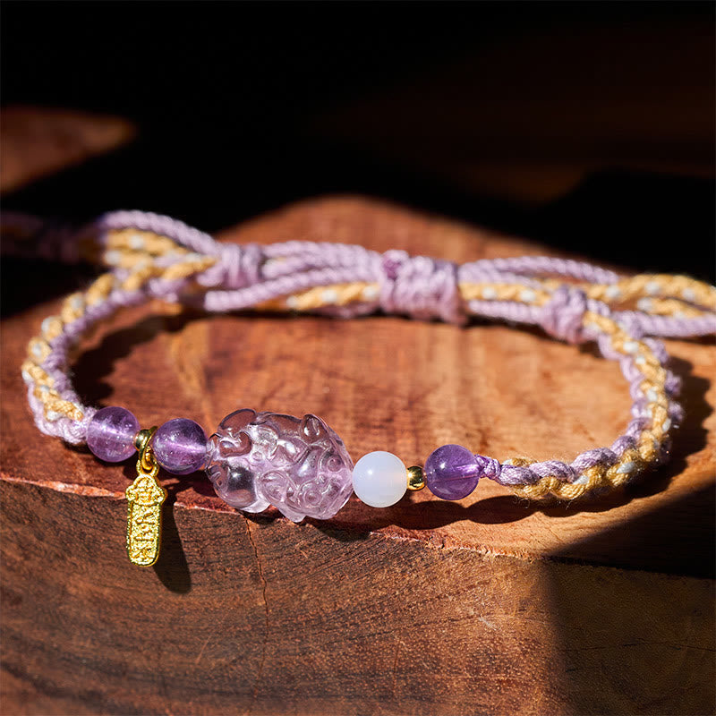 Buddha Stones Amethist PiXiu Balance Armband - Amethist PiXiu(Polsomtrek: 17-18 cm) - image 0