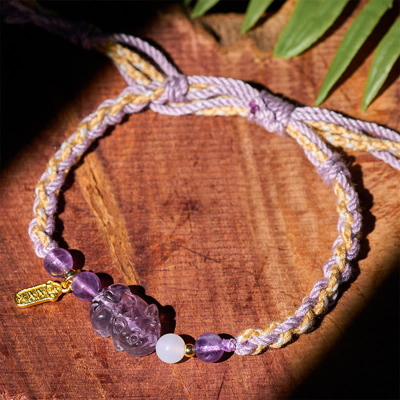 Buddha Stones Amethist PiXiu Balance Armband - image 4