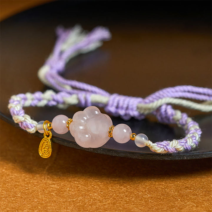 Buddha Stones Roze kristallen Armband met warmte- en liefdesmotief - image 4
