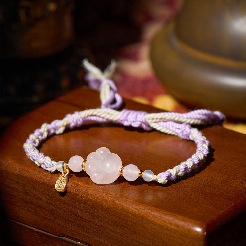 Buddha Stones Roze kristallen Armband met warmte- en liefdesmotief - image 2