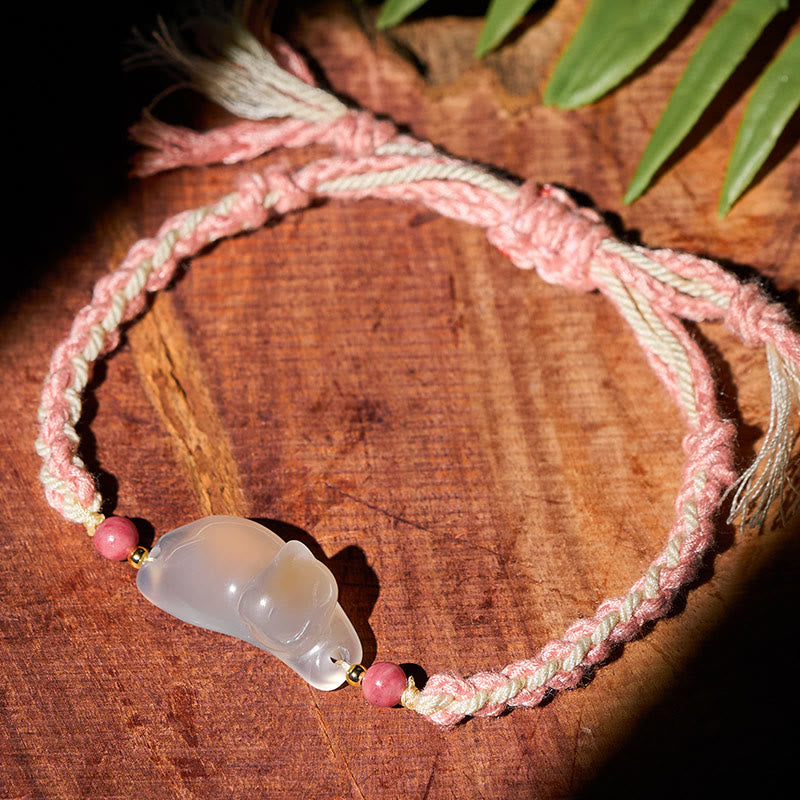 Buddha Stones Chalcedoon Kat Positieve Harmonie Armband - image 3