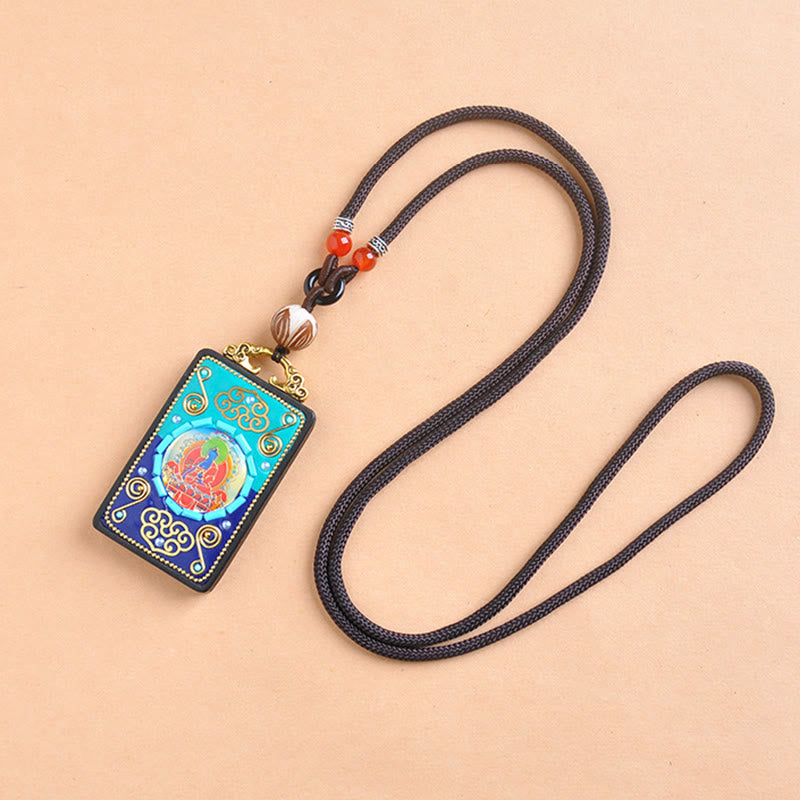 Buddha Stones Halsketting met Ketting van ebbenhout en Medicijn Boeddha - image 1