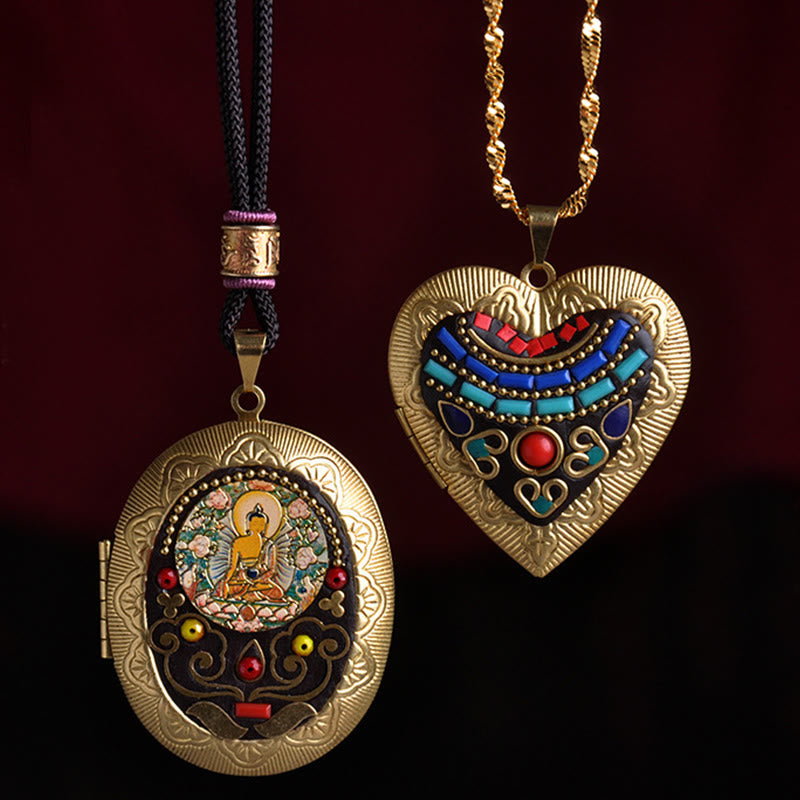 Buddha Stones Koperen Kwan Yin Avalokitesvara Zakiram rijkdom hanger Ketting - image 0