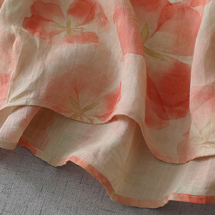 Buddha Stones Ronde hals Lange mouw, met bloemenprint, gemaakt van polyester. - image 12