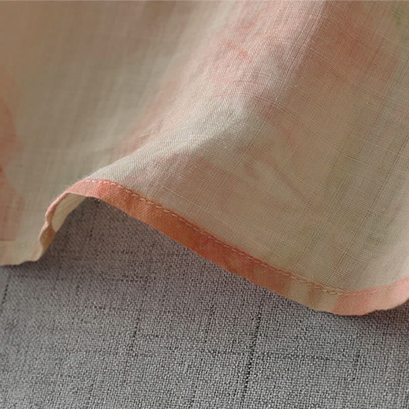 Buddha Stones Ronde hals Lange mouw, met bloemenprint, gemaakt van polyester. - image 13