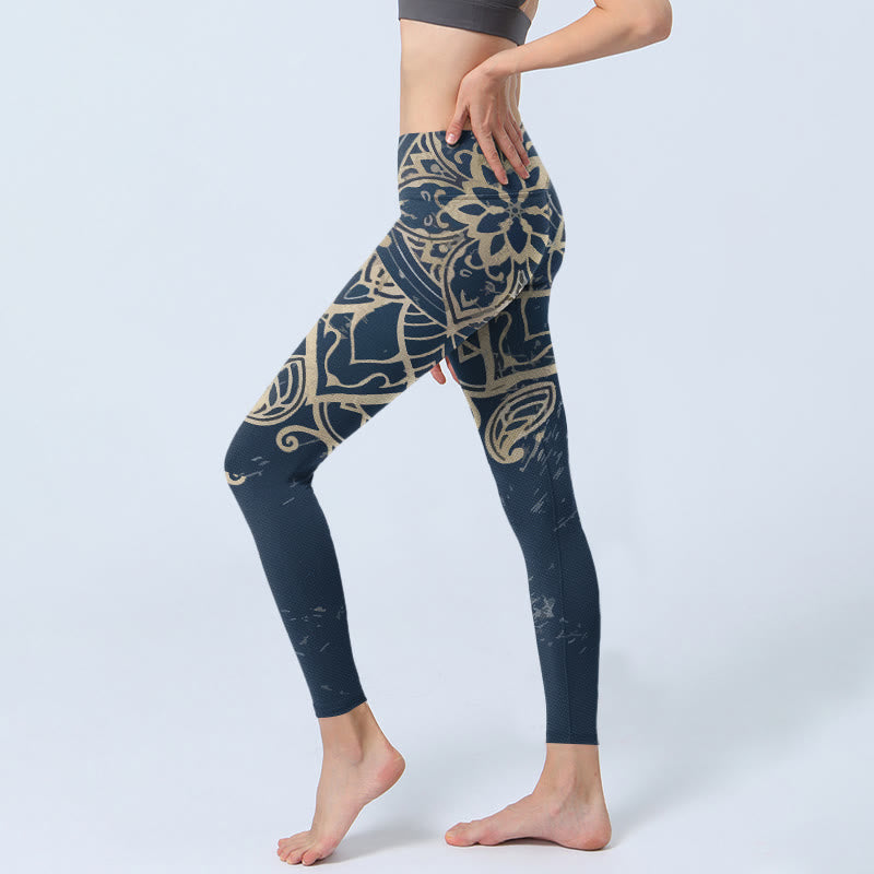 Buddha Stones Retro mandala print gymlegging/yogabroek voor dames - image 2
