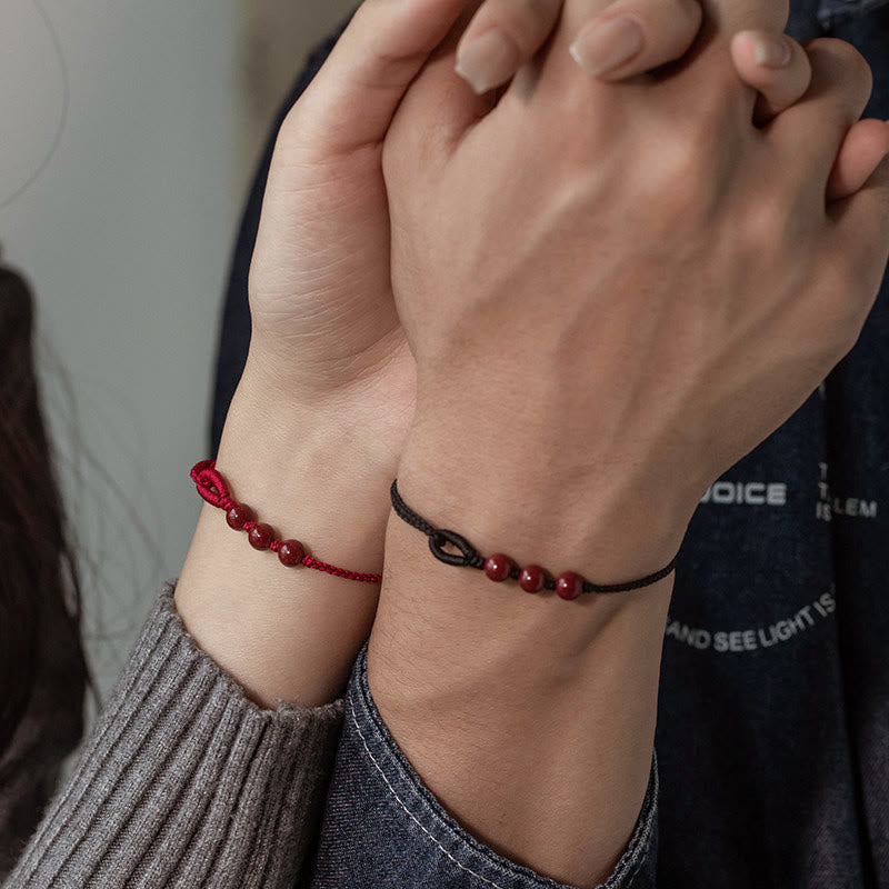 Buddha Stones Handgemaakte Armband van gevlochten touw met cinnaberkralen en een kalmerend effect. - image 17