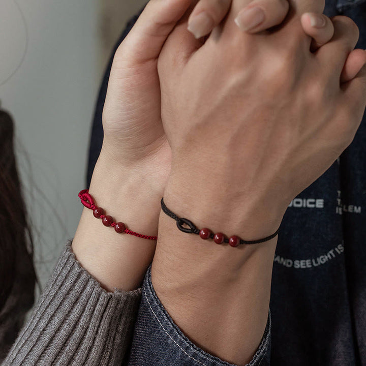 Buddha Stones Handgemaakte Armband van gevlochten touw met cinnaberkralen en een kalmerend effect. - image 17