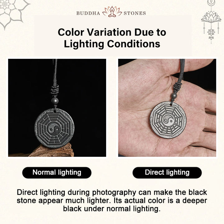 Buddha Stones Authentieke Shungiet Yin Yang Bagua Ketting - image 4