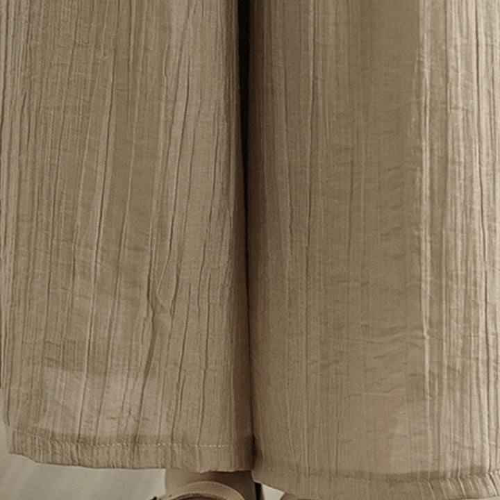 Buddha Stones Capri Cropped broek met wijde pijpen en elastische Taille in effen kleur voor dames. - image 35