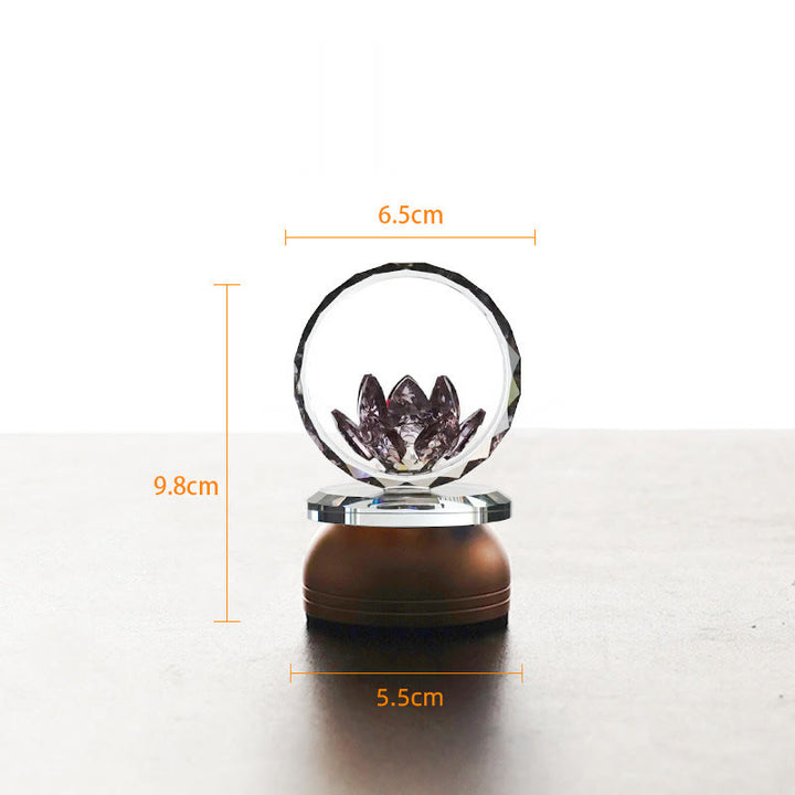 Buddha Stones Lotus koperen messing nieuwe begin huisdecoratie - Basis van aluminiumlegering - 6,5*9,8*5,5 cm - Oplaadbaar - image 2
