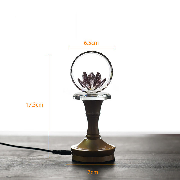 Buddha Stones Lotus koperen messing nieuwe begin huisdecoratie - Koperen messing voet - 6,5*17,3*7 cm - Plug-in - image 23
