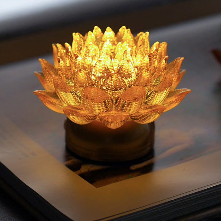 Buddha Stones Lotus Liuli Glas Koper Messing Nieuw Begin Huisdecoratie - image 0