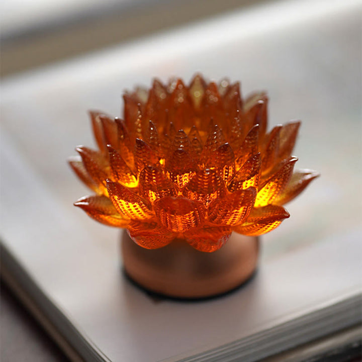Buddha Stones Lotus Liuli Glas Koper Messing Nieuw Begin Huisdecoratie - image 20