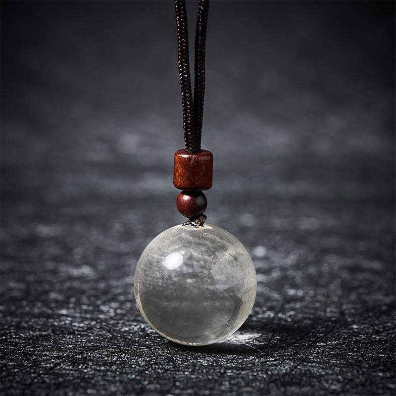 Buddha Stones Witte kristallen, roze kristallen, tijgeroog en rookkwarts beschermende Ketting - Witte kristal - image 1