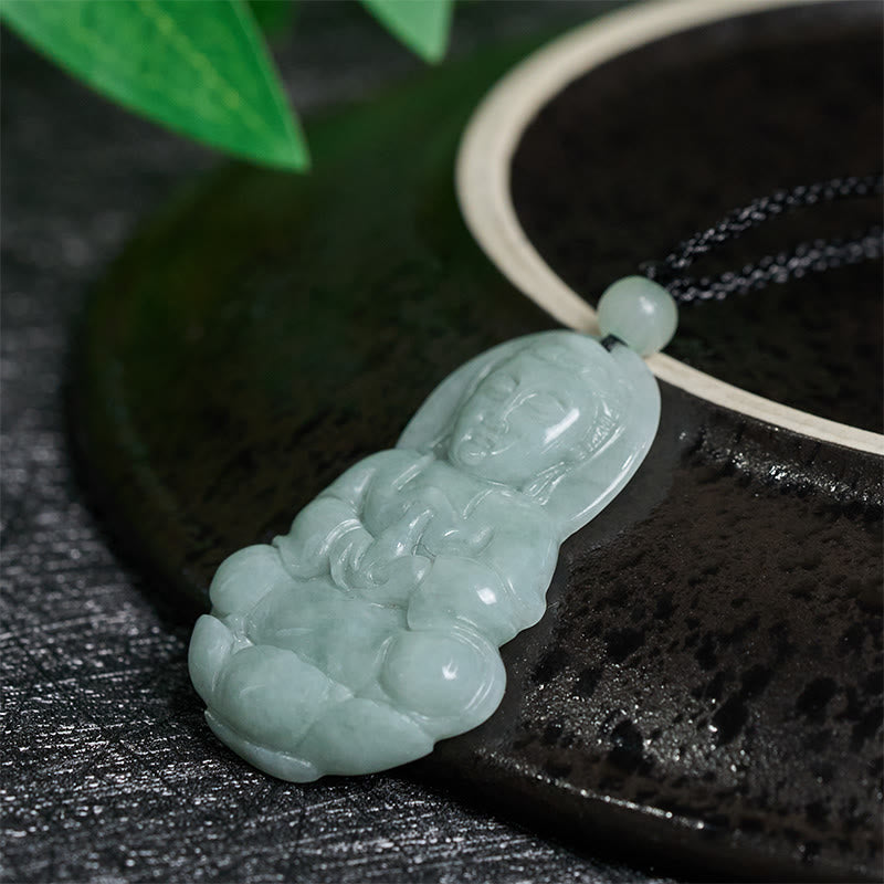 Buddha Stones Jade Kwan Yin Avalokitesvara harmonie Ketting hanger - image 2