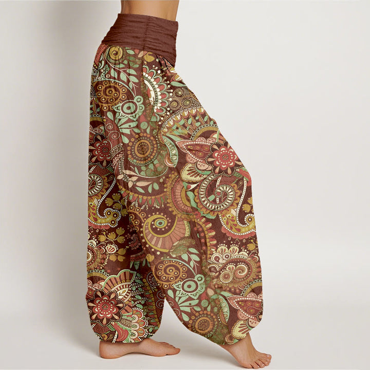 Buddha Stones Katoenen damesharembroek met traditioneel paisley-patroon en elastische Taille - image 10