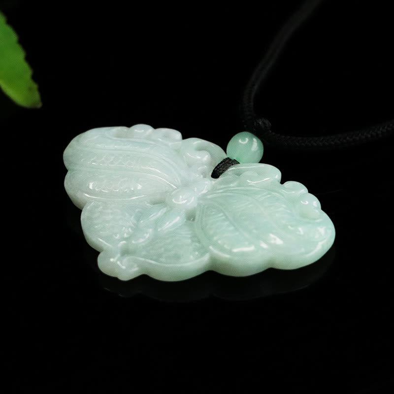 Buddha Stones Jade vlinder welvaart Ketting - image 2