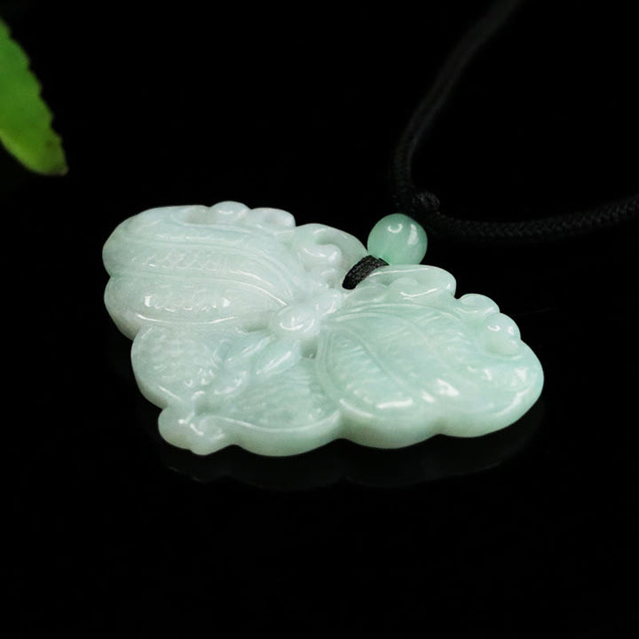 Buddha Stones Jade vlinder welvaart Ketting - image 2
