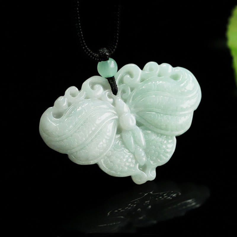 Buddha Stones Jade vlinder welvaart Ketting - image 3