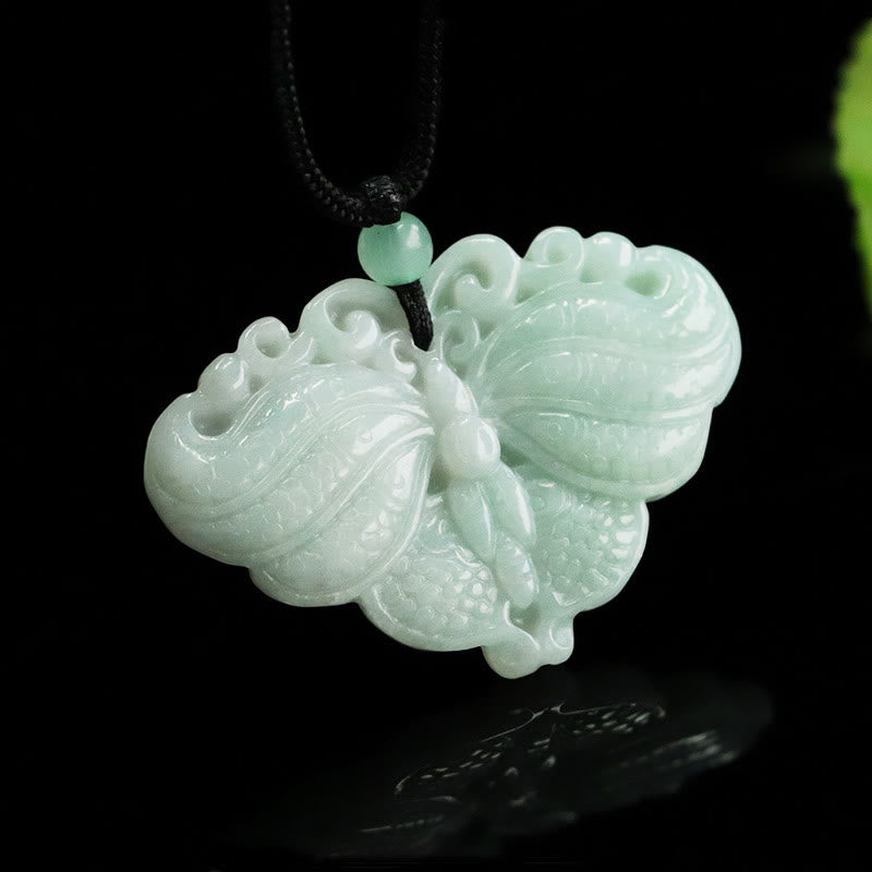 Buddha Stones Jade vlinder welvaart Ketting - image 7