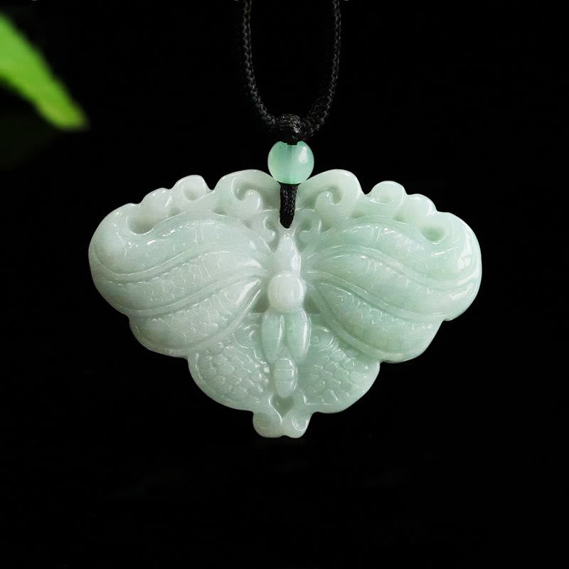 Buddha Stones Jade vlinder welvaart Ketting - image 1