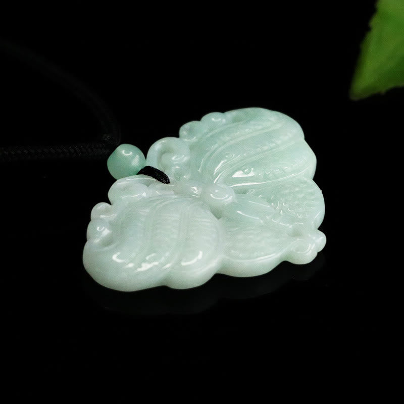 Buddha Stones Jade vlinder welvaart Ketting - image 4