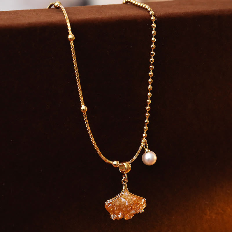 Buddha Stones Champagne Citrien Koper Parel Beschermingsketting Ketting - image 4