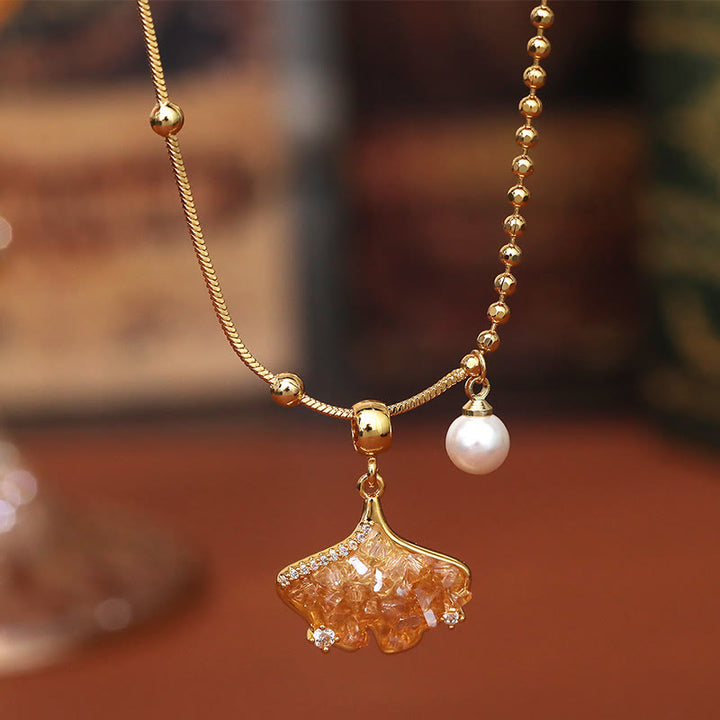 Buddha Stones Champagne Citrien Koper Parel Beschermingsketting Ketting - image 2