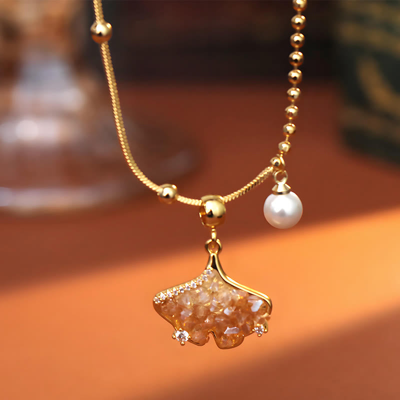 Buddha Stones Champagne Citrien Koper Parel Beschermingsketting Ketting - image 1