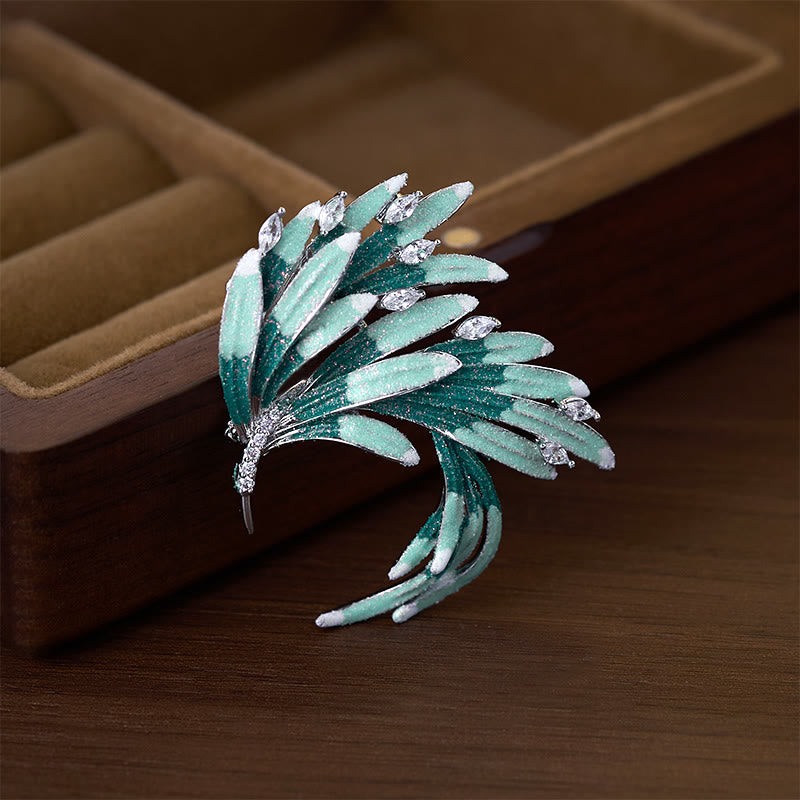 Buddha Stones Phoenix Feather Strength koperen Broche - image 7