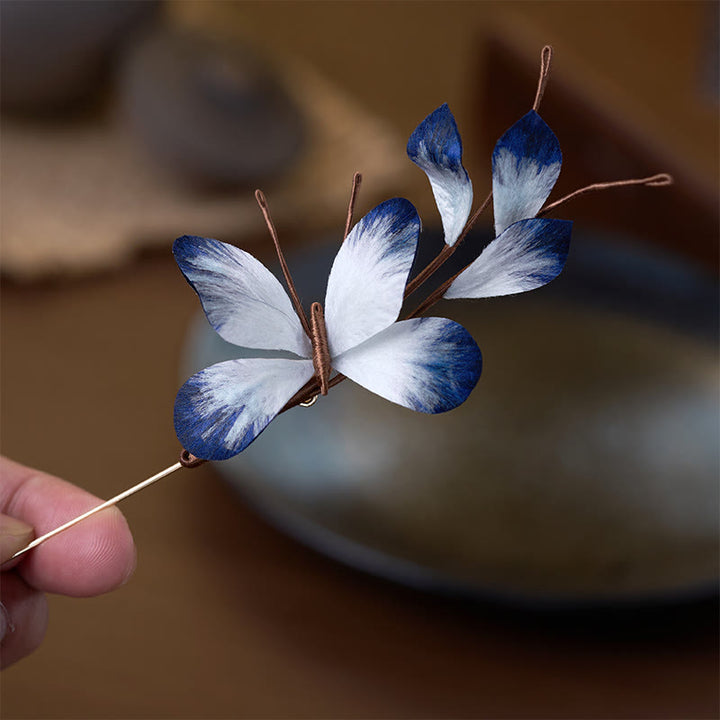 Buddha Stones Handgemaakte zijden fluwelen bloem witte Broche - image 2