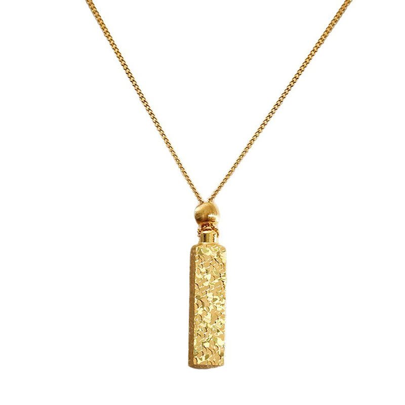 Buddha Stones Rechthoekige hanger met textuurontwerp, koperen ketting, Ketting - image 8