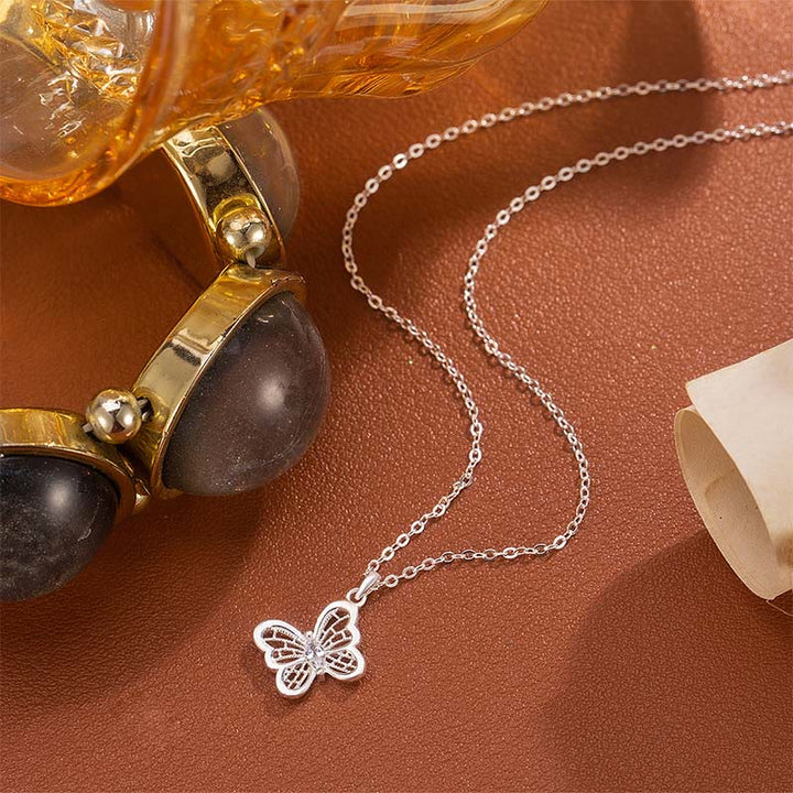 Buddha Stones 999 sterling zilveren vlinder Ketting - image 1