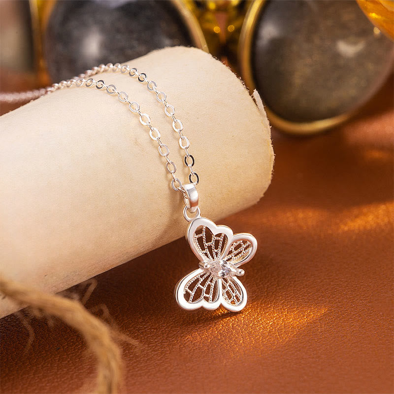 Buddha Stones 999 sterling zilveren vlinder Ketting - image 2