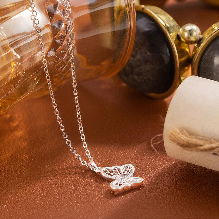 Buddha Stones 999 sterling zilveren vlinder Ketting - image 3