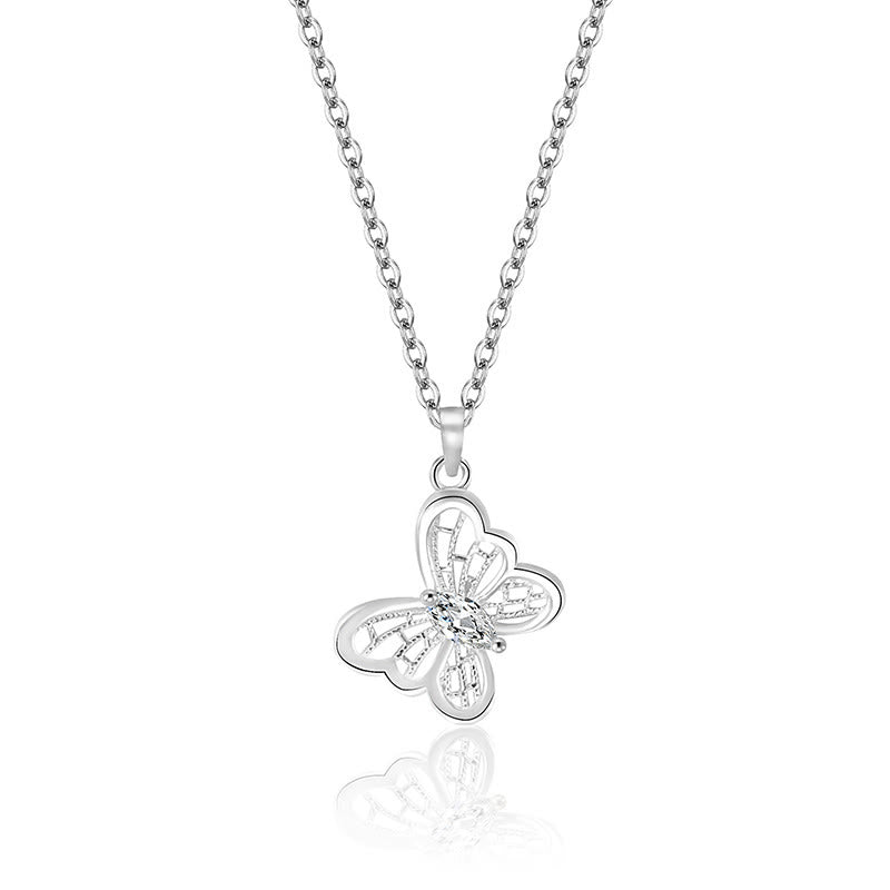 Buddha Stones 999 sterling zilveren vlinder Ketting - image 4