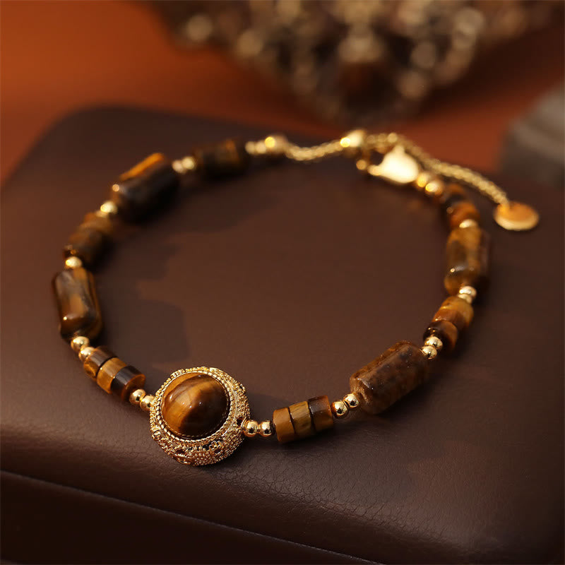 Buddha Stones Natuurlijke tijgeroog Armband met sterke schakels - image 1