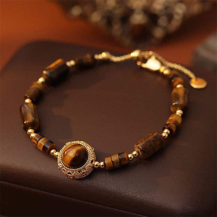 Buddha Stones Natuurlijke tijgeroog Armband met sterke schakels - image 1