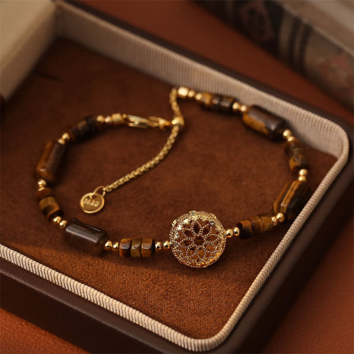 Buddha Stones Natuurlijke tijgeroog Armband met sterke schakels - image 3