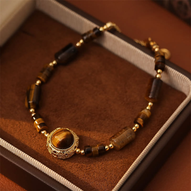 Buddha Stones Natuurlijke tijgeroog Armband met sterke schakels - image 2