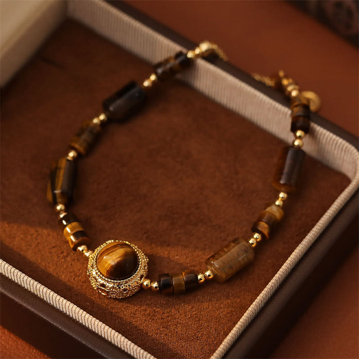 Buddha Stones Natuurlijke tijgeroog Armband met sterke schakels - image 2