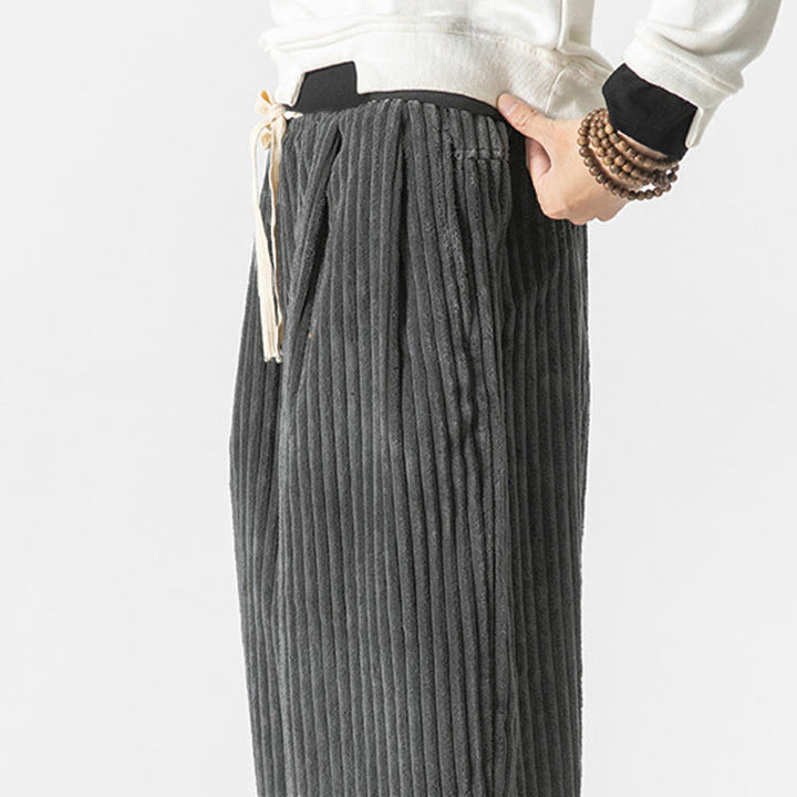 Buddha Stones Retro winterse corduroy harembroek voor heren met Zakken , effen kleur. - image 6