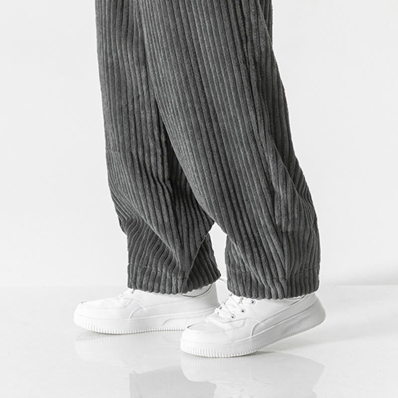 Buddha Stones Retro winterse corduroy harembroek voor heren met Zakken , effen kleur. - image 8